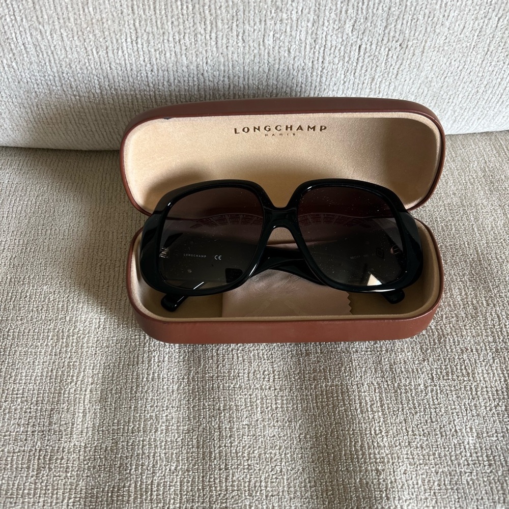 Longchamp Black Classic Sunglasses with Elegant Design